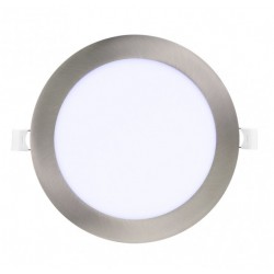 Downlight panel LED Redondo 225mm Níquel 24W